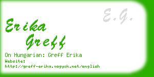 erika greff business card